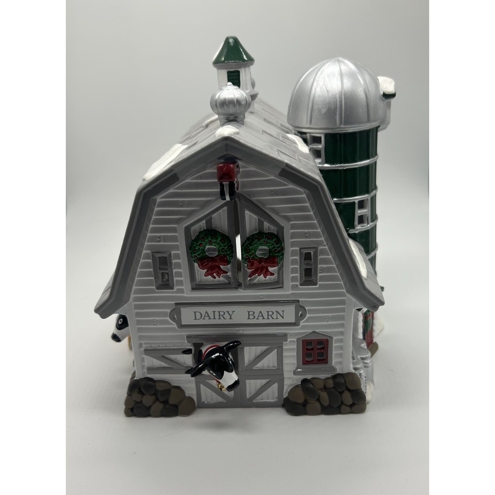 Dept 56 The Original Snow Village "Dairy Barn" Ceramic Christmas Village 1993